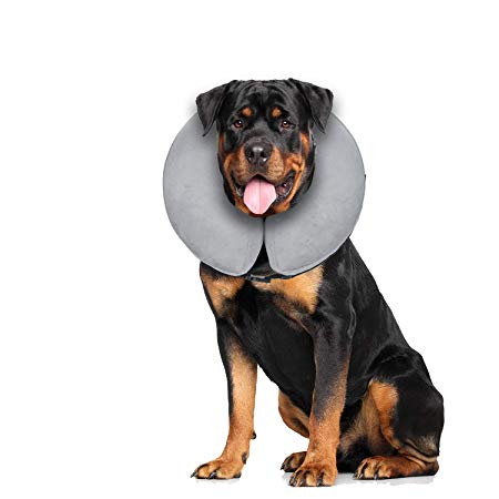 E-KOMG Blow Up Dog Collar Dog Cone Protective Inflatable Collar After Surgery Pet Recovery Collar for Dogs and Cats