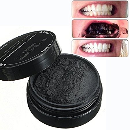 MEJOY Teeth Whitening Powder Black Activated Charcoal Teeth Whitening Powder