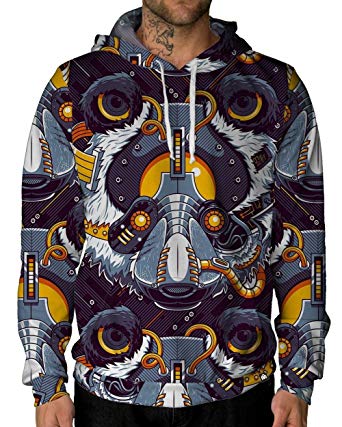 Into The AM Animal Series Long Sleeve Lightweight All Over Print Hoodie Sweatshirts