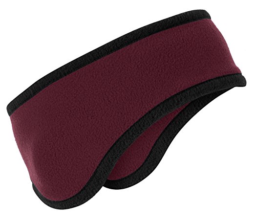 Joe's USA Soft & Cozy Two-Color Fleece Headband With Ear Warmers 8 Colors