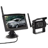 ATian Wireless Ir Night Vision Rear View Back up Camera System5 Monitor for RV Truck Trailer Bus