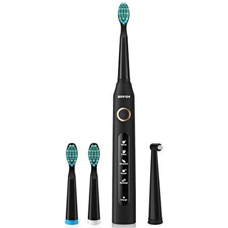 Sonic Technology Electric Toothbrush for Kids and Adults, 2 Minute Timer Powered Rechargeable Toothbrush, 5 Modes 3 Brush Heads, 30 Days Long Battery