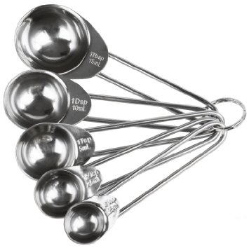 Cookhouse 5 Piece Stainless Steel Measuring Spoon Set
