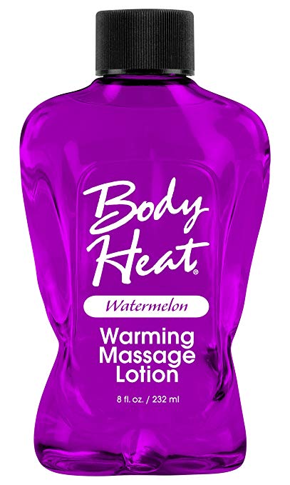 Pipe Dream Body Heat Flavored Edible Warming Oil Massage Lotion Lubricant [Watermelon]. : Size 8 Oz / 232ml