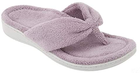 Vionic Women's Indulge Gracie Slipper - Ladies Toe-Post Thong Slippers with Concealed Orthotic Arch Support