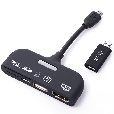 XCSOURCE® 5in1 MHL Micro USB To HDMI Adapter Cable Sync For Samsung Sony LG HTC One Galaxy S5 S4 Note 2 3 AC148