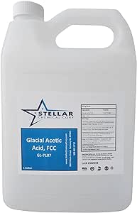 Glacial Acetic Acid 99.5% USP ~ 5 Gallons ~ Vinegar, Cleaner ~ Stellar Chemical Corp