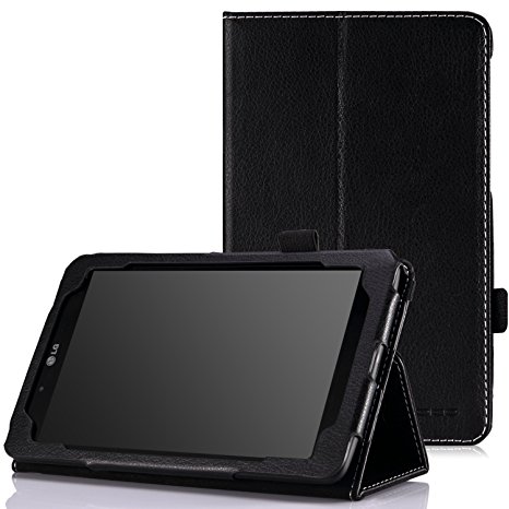 MoKo LG G Pad 7.0 Case - Slim Folding Stand Cover Case with Auto Wake / Sleep for LG G Pad V400 / V410 (LTE) / VK410 / UK410 / LK430 (G Pad F7.0) 7-Inch Android Tablet, BLACK