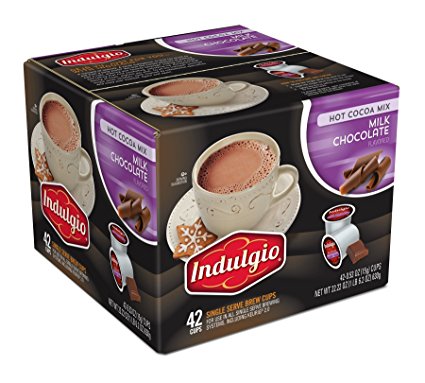 Indulgio Milk Chocolate Cocoa Single Serve for Keurig K-Cup Brewers, 42 Count (Compatible with 2.0 Keurig Brewers)