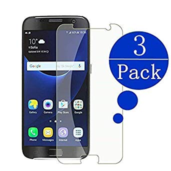 [3 - Pack] Galaxy S7 Tempered Glass Screen Protector,LuettBiden 9H Hardness,Bubble Free [Ultra-Clear] [Scratch Proof] [Case Friendly] Screen Protector Compatible Samsung Galaxy S7