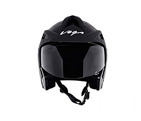 Vega Crux Half Face Helmet (Black, M)