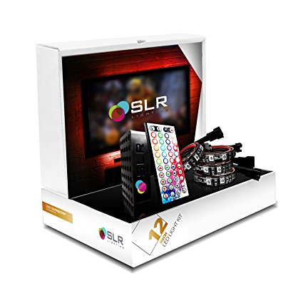 SLR Lighting™ 4pc [12-inch Strips] LED Home Theater TV BackLight Bias Lighting RGB Accent Kit - Reduce Eye Strain