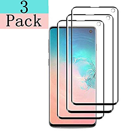 hairbowsales Compatible Samsung Galaxy S10 PET Screen Protector, hairbowsales (3 Pack - Black) [Case-Friendly][3D Coverage][No Bubble] PET HD Screen Protector Film Compatible Galaxy S10 (6.1 inch)