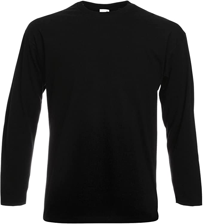 Fruit Of The Loom Mens Valueweight Crew Neck Long Sleeve T-Shirt