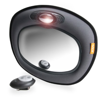 BRICA Day & Night Light Musical Auto Mirror for in Car Safety, Grey