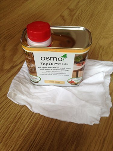 Osmo Kitchen Work Top Oil 3058 Clear Matt   Lint Free Cloth