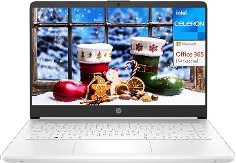 hp 2023 14 Inch Laptop for Students and Business, Quad-Core Intel Celeron N4120, 4GB RAM, 128GB Storage(64GB eMMC 256GB Micro SD), 12H Battery Life, UHD Graphics, Webcam,Ultra Light, Win 11 Home S