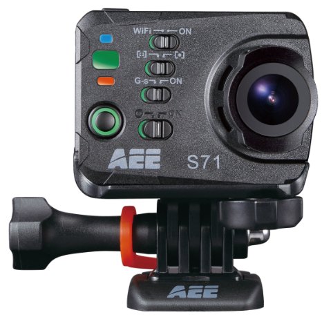AEE Technology Action Cam S71 4K 1080P 16MP Slim Body Wi-Fi Waterproof Wireless Action Camera with 20-Inch LCD Black