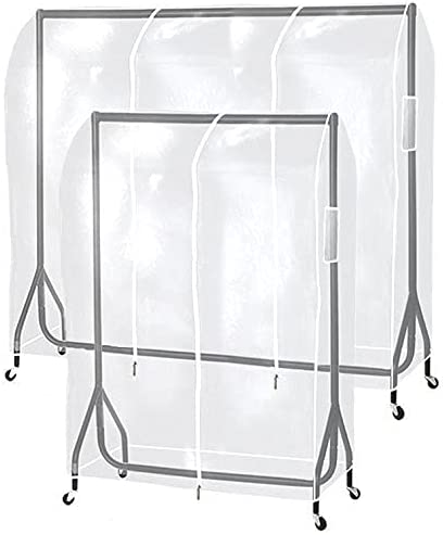 2ft 3ft 4ft 5ft 6ft Clear Transparent Clothes Rail Protective Zip Over Cover for Garment Hanging Coat Racks The Shopfitting Shop ® (for 3ft Rail)