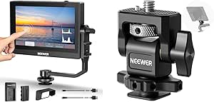 NEEWER F500 5.5 Inch Camera Field Monitor with MA006 Monitor Mount, HDR Touch Screen with 3D LUT, Waveform, Vector Scope, Full HD 1920x1080 IPS 4K HDMI Loop in/Out DSLR Video Peaking Focus Assist