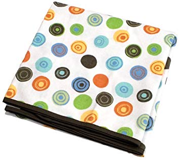 Kushies Flannel Receiving Blanket - Single Pack (Crazy Circles White)