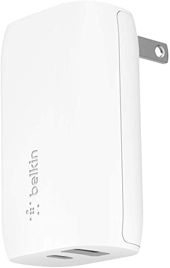 Belkin USB-C Wall Charger 30W (iPhone Fast Charger for iPhone 11, 11 Pro, 11 Pro Max, XS, XS Max, XR, X, 8, 8 Plus, iPad Pro 10.5-inch, 12.9-inch 2nd gen) (F7U097dqWHT)