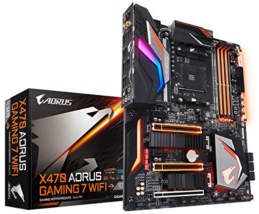 GIGABYTE X470 AORUS Gaming 7 WiFi (AMD Ryzen AM4/ X470/ Intel Wave 2 WiFi/M.2) Motherboard