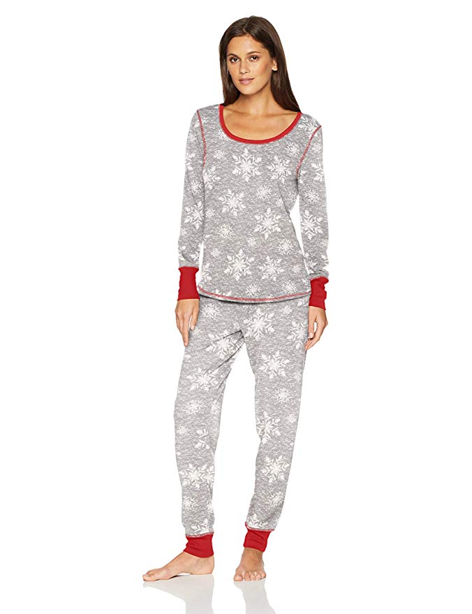 Amazon Brand - Mae Women's Sleepwear Thermal Pajama Set