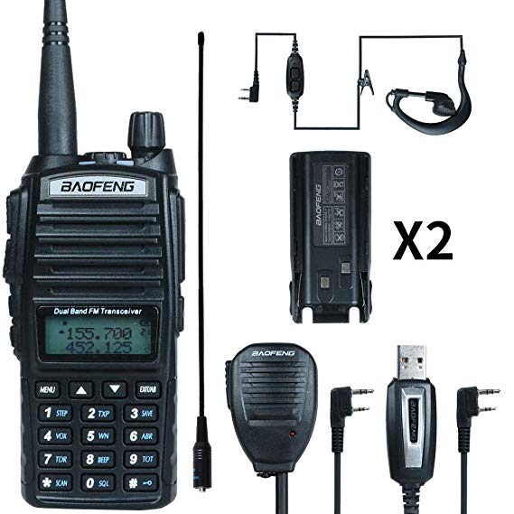 BAOFENG 2 Way Radios Baofeng UV-82 8w High Power Walkie Talkies Dual Band Ham Radio