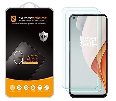 (2 Pack) Supershieldz for OnePlus Nord N100 Tempered Glass Screen Protector, Anti Scratch, Bubble Free