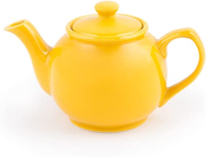 Fox Run Brands Earthenware Teapot, 6 Cup, Yellow