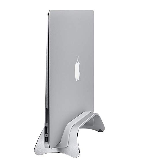 AVLT-Power Aluminum Vertical Laptop Stand and Desk Organizer - Compatible with Apple MacBook, iPad, Tablet, Laptop, Ultrabook - Docking Station for Up to 0.72" Thick