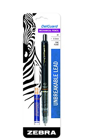 ZEBRA  DelGuard Mechanical Pencil 0.5mm with Bonus Tube of Lead (58611)