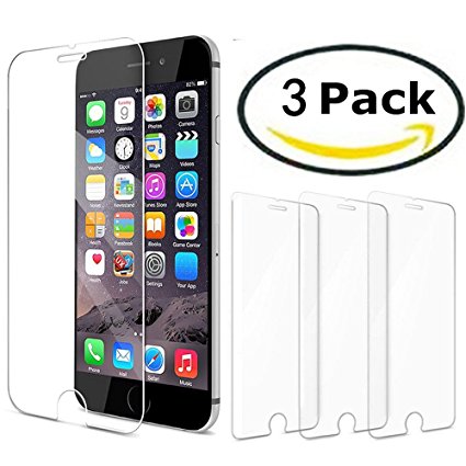 iPhone 7 screen protector,Smozer [3 Pack] Premium Tempered Glass Screen Protector for iPhone 7,iPhone 6S / 6, 4.7 Inch
