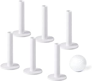 MAZEL Premium Rubber Golf Tees for Mats - High Performance Rubber Tees Holder Set for Driving Range & Indoor Outdoor Practice Mat