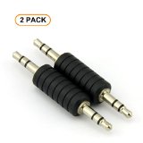 RuiLing 2PCS 35mm Jack to 35mm Audio Male Adapter ConnectorsPlastic and Metal Black