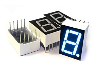 microtivity IS131 7-Segment LED Display, 1 Digit Blue Common Cathode (Pack of 4)