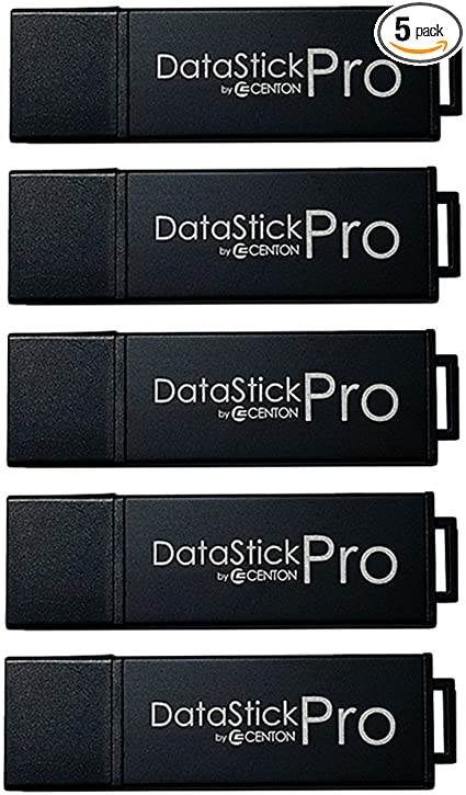 Centon MP Valuepack USB 3.0 DataStick Pro Flash Drive (black), 16 GB, 5 Pack Bulk