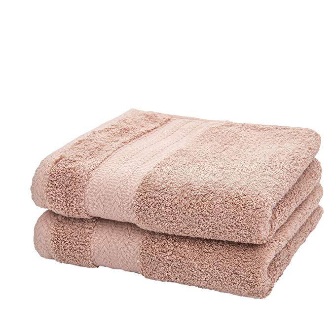 Ultra Thick & Soft Cotton Hand Towel ( Brown, 2-Pack, 14" x 29") For Bath, Hand, Face, Gym and Spa