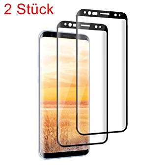 Galaxy S8 Screen Protector, Simtyso [2pack] Tempered Glass, 9H Hardness, Full Coverage, Bubble Free, Compatible with Samsung Galaxy S8