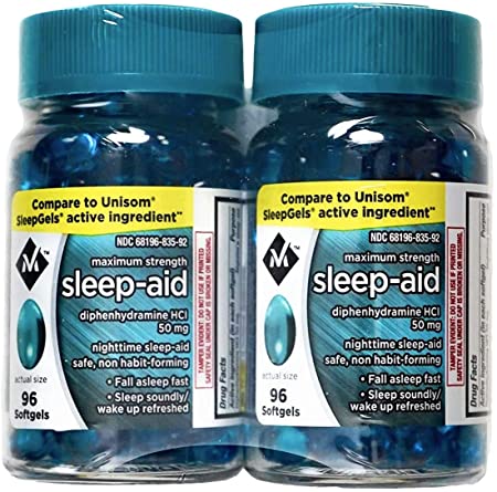 Member's Mark Maximum Strength Nighttime Sleep Aid, HCI 50 Milligram (192 Softgels)