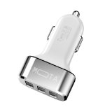 MOTA Highspeed 3 Port USB Car Charger 51A for Tablet and Phones - Retail Packaging - White
