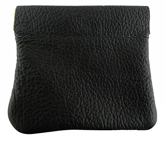 AimTrend Men's Leather Squeeze Coin Pouch Change Holder