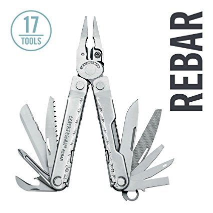 Leatherman - Rebar Multi-Tool, Stainless Steel with Leather Sheath (FFP)