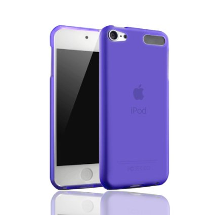 APPLE ipod touch 6 / 5 case, KuGi ® frosted style High quality ultra-thin Soft TPU Case for New iPod Touch 6th / 5th Generation. (Purple)