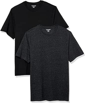 Amazon Essentials Men's Regular-Fit Short-Sleeve Crewneck T-Shirt, Pack of 2