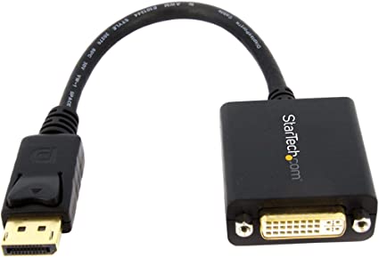 StarTech.com DisplayPort to DVI-D Adapter - 1920x1200 - Passive DVI Video Converter with Latching DP Connector (DP2DVI2),Black