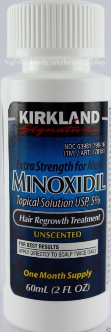 Kirkland Signature Hair Regrowth Extra Strength Men 5% Minoxidil 1 Month Supply