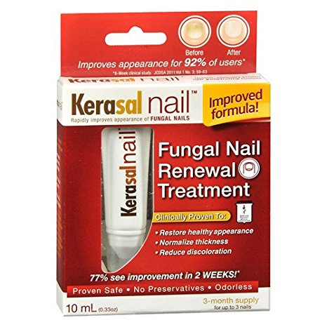 Kerasal Nail Fungal Nail Renewal Treatment, 3 month supply 0.33 oz (10 ml)(Pack of 2)