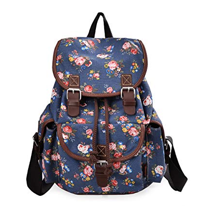 Douguyan Lightweight Backpack for Teen Young Girls Cute Backpack Print Rucksack Blue 163